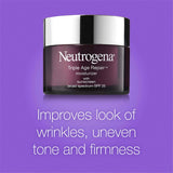 Neutrogena Triple Age Repair Face Moisturizer with Hexinol & Vitamin C, Anti-Wrinkle Cream with SPF 25, 1.7 oz for Women & Men