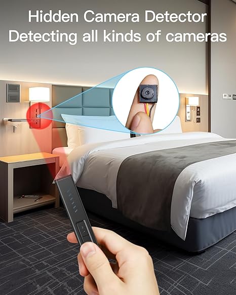 Hidden Camera Detectors, Bug Detector Anti Spy Camera Finder, GPS Tracker Detector Hidden Device Detector 6 Modes for Travel, Car, Bathroom,Office, Hotel, P18 Mix