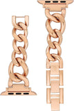 Anne Klein Fashion Chain Bracelet for Apple Watch, Secure, Adjustable, Apple Watch Replacement Band, Fits Most Wrists