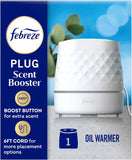 Febreze Plug Scent Booster in Black, Continuous Scent Device Oil Diffuser, Compatible with Febreze Air Freshener Plug in Refills