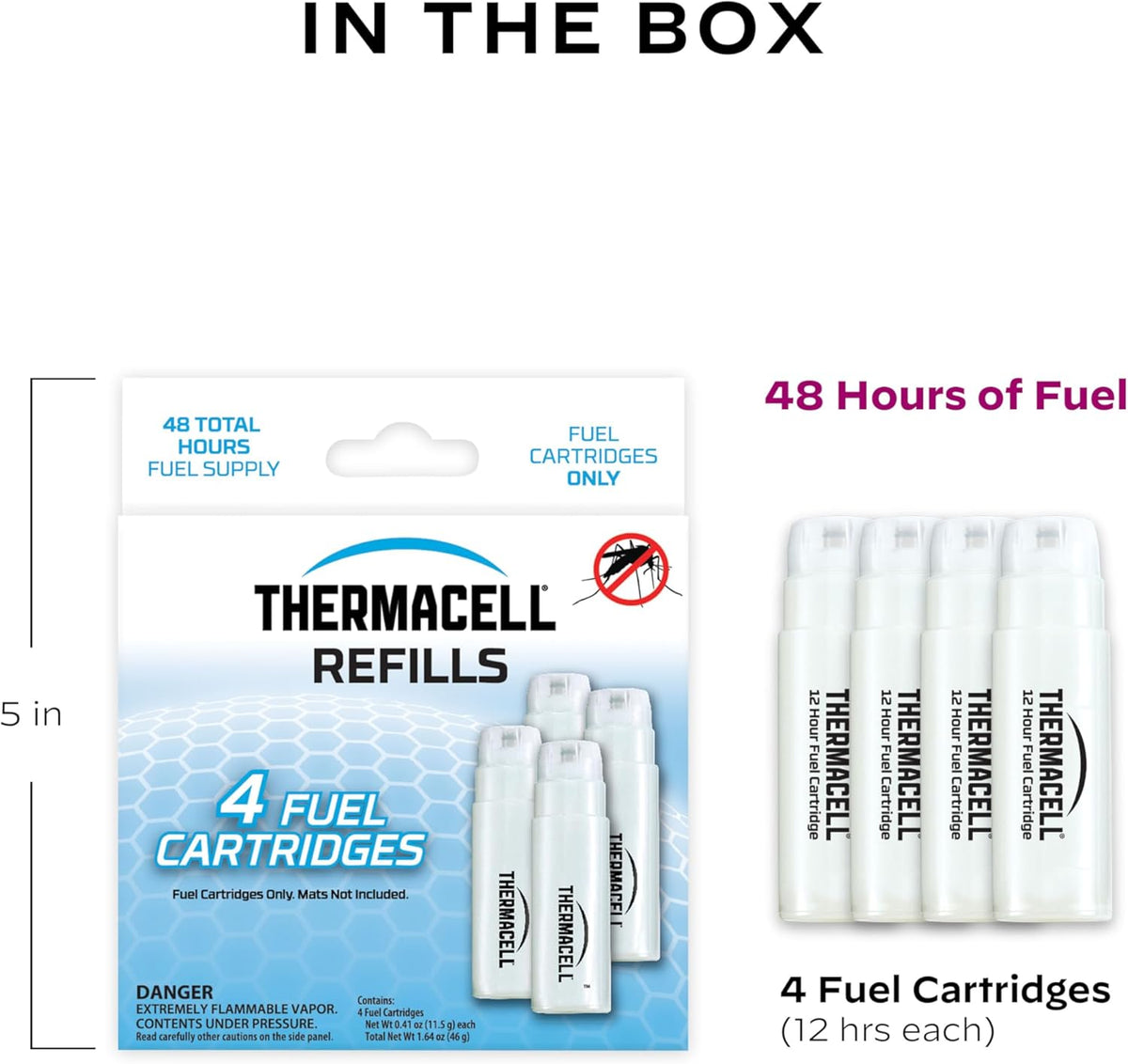 Thermacell Mosquito Repellent Refills; Compatible with Any Fuel-Powered Thermacell Repeller; Highly Effective, Long Lasting, No Spray or Mess; 15 Foot Zone of Mosquito Protection