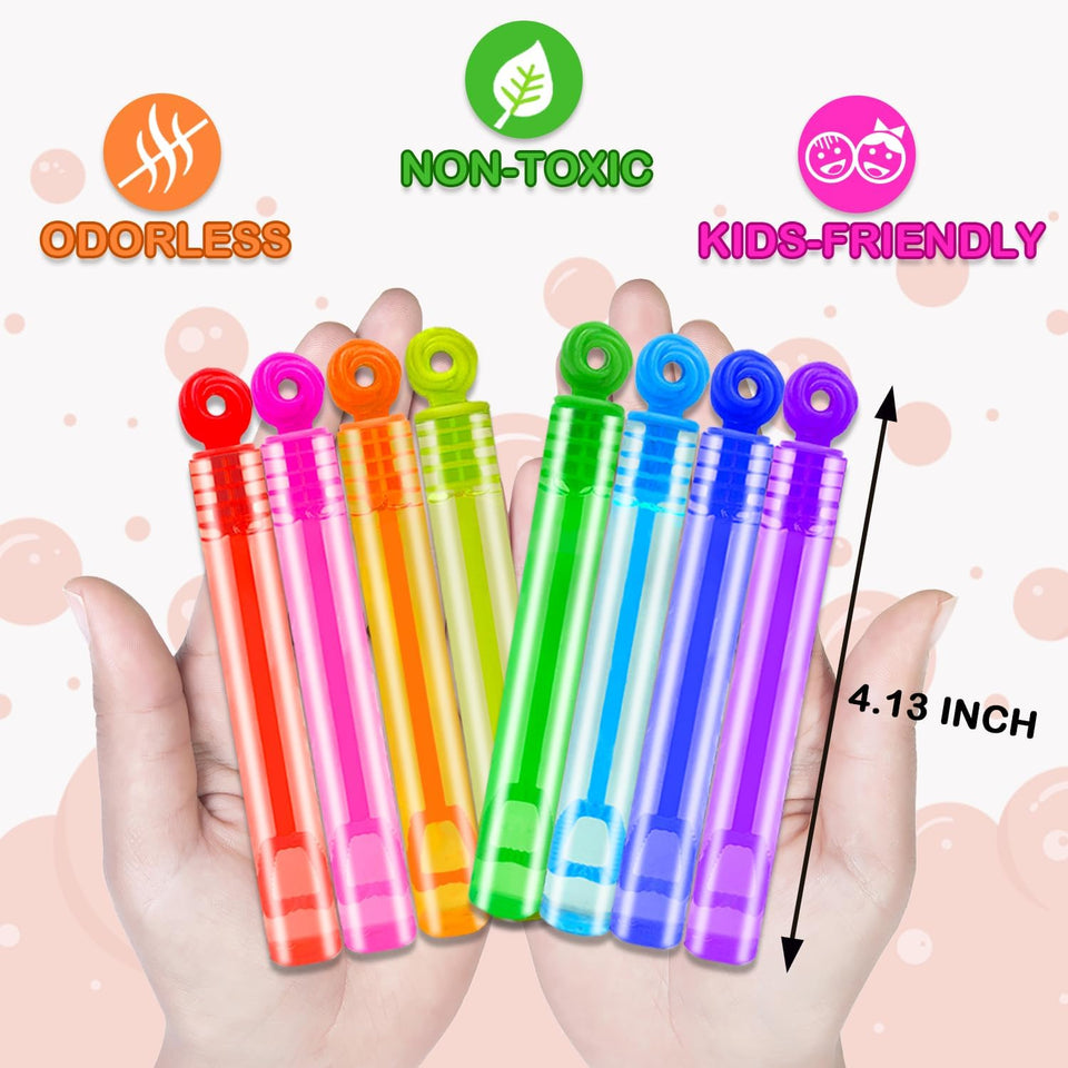 Party Goodie Bag Stuffer Fillers for Kids, 32 Pack Mini Bubble Wand Toys Gifts for Toddler, Small Birthday Summer Beach Pool Camping Party Favor Supplies,4th of July Classroom School Stuff Treat Prize