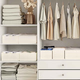Criusia Drawer Organizer Clothes, 10 Pack Dresser Organizer for Baby Clothes, Underwear, Sock- Foldable Closet Organization and Storage Dividers Bins for Nursery, Bedroom (Beige)