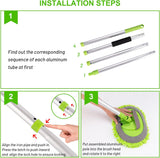 62" Adjustable Length Car Wash Brush Kit with Long Handle Microfiber Car Cleaning Supplies