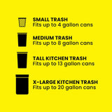 Glad Tall Kitchen Trash Bags 13 Gallon, MaxStrength Cherry Blossom Garbage Bags, Drawstring, 90 Count - Rayz Mart