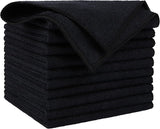 AIDEA Microfiber Cleaning Cloth 10PK, Black, 12x12, Microfiber Towels for Cars, Houses, and Kitchens