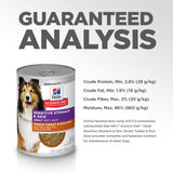 Hills science diet adult 1-6 sensitive stomach & sensitive skin dog food, 12.5 oz tender turkey & rice stew in gravy, 12-pack