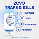 Zevo Flying Insect Trap Official Refill Cartridges - Fits Both Zevo Trap & MAX Indoor Fly Trap - Authentic Trap+Lock Technology to Catch Gnats, House & Fruit Flies (4 Official Refill Cartridges)