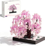 Wise Block Cherry Blossom Bonsai Building Set for Adults, Ages 18+, Pink Sakura Tree Artificial Plant for Home, Office or Bedroom Decor, Botanical Collection Gift for Birthdays & Holidays - 900PCS