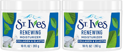 st. ives collagen elastin renewing facial moisturizer for dry skin, 10 oz, paraben free, cruelty free
