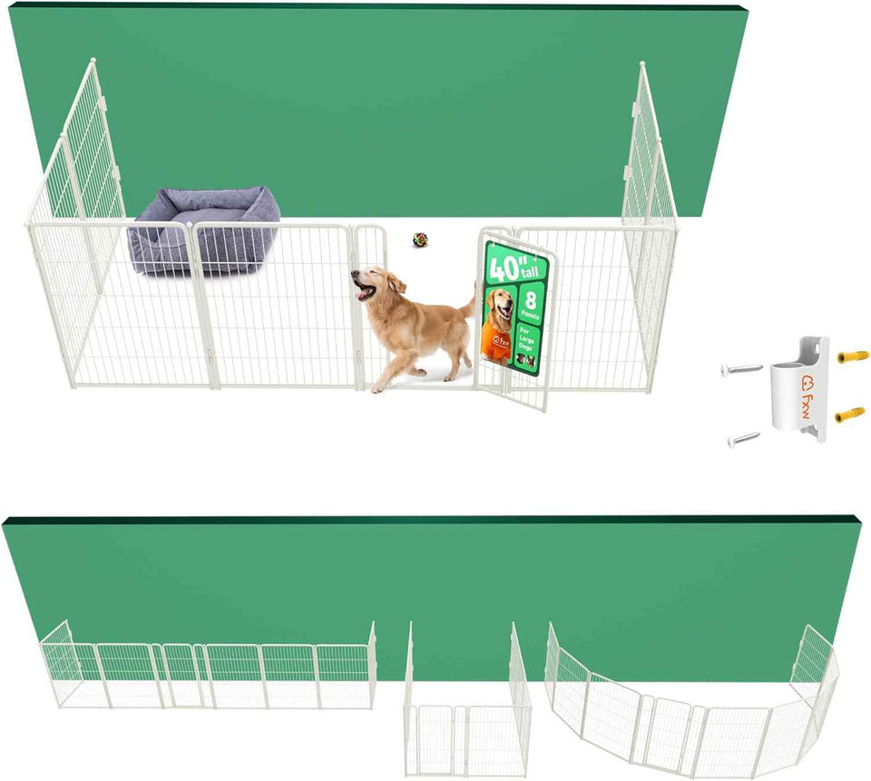 FXW Homeplus Unleashed Indoor Dog Playpen - Stress-Free and Safe Play, Heavy Duty 24 Inch 6 Panels Dog Pen for Puppy and Small Dogs, Black│Patented
