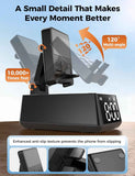 Bluetooth Speaker Birthday Gift for Men:Induction Cell Phone Stand HD Sound Valentines Gifts For Him Her Adult Teen,Anti-Slip Phone Holder Kitchen Gadget Women Mom Wife,Dad Husband Boyfriend(Black)