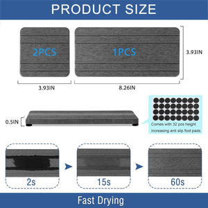 3PCS Diatomite Stone Sink Trays for Instant Drying, Kitchen Sponge and Hand Soap Holder