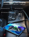 ‹ېUpgraded‹ÛÔ SUPERONE Retractable Car Charger 4 in 1, Fast Car Phone Charger with Cord 2.6ft, USB C and Apple Car Adapter, Compatible with iPhone 17 16 15/15 Pro Max/14/13/12/11, Galaxy, Pixel - Zynora