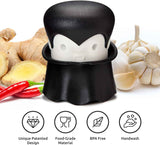 OTOTO garlic crusher and mincer for ginger, nuts, chili, herbs and goth kitchen gifts with twist top manual press peeler