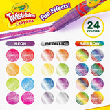 Crayola Twistables Crayons for Kids (24ct) School Supplies for Toddlers, Less Mess Coloring, Gifts for Boys & Girls, Ages 3, 4, 5