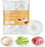 Homelove 100pcs plastic bowl covers with elastic stretch, reusable food keeping bags for kitchen