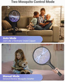 YISSVIC Electric Fly Swatter Bug Zapper Racket Dual Modes Mosquito Killer with Purple Mosquito Light Rechargeable for Indoor Home Office Backyard Patio Camping