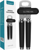 Heavy Duty Stainless Steel Manual Can Opener with Soft Touch Handle and Rust Proof Design
