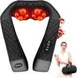 Shiatsu Neck and Back Massager with Heat, Neck and Shoulder Massager, 4D Deep Tissue Kneading Massage for Leg, Full Body Muscle Pain Relief, Ergonomic Design, Ideal Gifts for Women Men, Corded Use