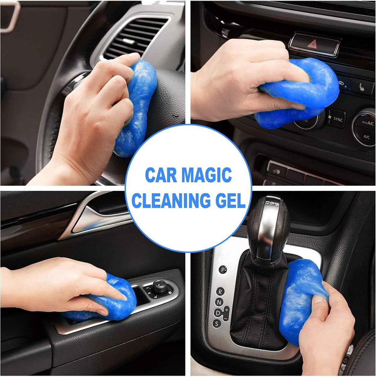 7PCS Car Detailing Brush Set, Ultra Soft Boars Hair Car Interior Detailing Brushes, Car Interior Detailing Kit, Car Cleaning Gel Supplies Kit, Car Dust Brush, Car Accessories for Truck, SUV, Interior