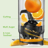 Juicer Machines, 5.3" Wide Feed Chute Cold Press Juicer for Whole Vegetables & Fruits, High Juice Yield, BPA Free (Slivery)