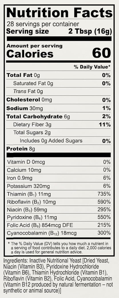 Anthony's Premium Nutritional Yeast Flakes, 1 lb, Fortified, Gluten Free, Non GMO, Vegan