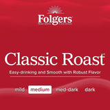 Folgers Classic Roast, 12-Count Medium Roast Coffee K-Cup Pods, 6-Pack