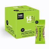 wonderful pistachios no shells roasted & salted nuts 0.75 ounce bag pack of 14 protein snacks