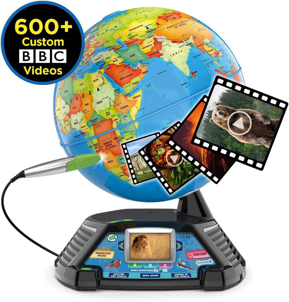 LeapFrog Magic Adventures 10-inch Frustration Free Interactive Learning Globe for Kids 5+ Years