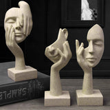 3 Pcs Thinker Statue,Modern Home Resin Sculptures,Collectible Figurines for Home Office Bookshelf Desktop Decor(Golden)
