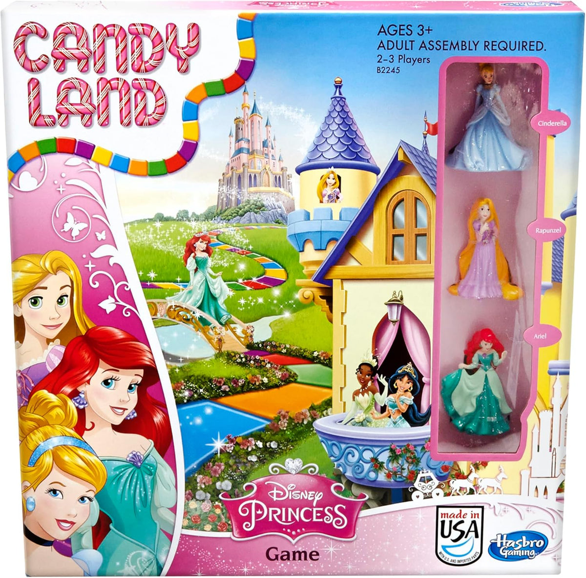 Hasbro Gaming Candy Land Disney Princess Edition Board Game, Preschool Games for 2 to 3 Players, Easter Gifts for Boys and Girls, Family Games for Kids Ages 3 and Up (Amazon Exclusive)