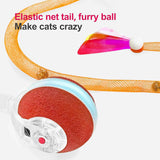 Interactive Cat Toy Orange 3rd Gen Agile Moving Ball with Elastic Tail for Indoor Cats