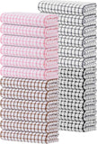 Kitinjoy Cotton 8 Pack Terry Kitchen Dish Cloths, 12 x 12 Inches Super Soft and Absorbent Dish Rags, Quick Drying Dish Towels for Washing Dishes, Mixed Color