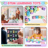 Apluses 32pcs Magnetic Blocks Building Cubes for Toddlers, Classroom Must Haves Creative Learning Kids Gifts, Preschool Montessori Sensory Autism Magnet Toys for Boys and Girls Ages 3 4 5 6