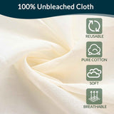 6-Pack Unbleached Cotton Cheesecloth Strainers for Cooking, Baking, and Cheese Making - 20x20 Inch Hemmed Grade 100 Cheesecloth