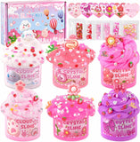 6 Pack Slimes, Pink Slime Kids, Cloud Slime kit for Girls Ages 8-12, Toys for Girls and Boys, for Kids Slime Set Party kit Goodie Bag Stuffers, 4 5 6 7 8 9 10 Year Old Girl Birthday Gift Cute Stuff