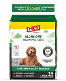 Glad for Pets Black Charcoal Puppy Training Pads with Odor Control and Pheromone Attractant, Leak Resistant Dog Potty Pads for House Training Puppies and Dogs, 23 x 23 in, 50 Count