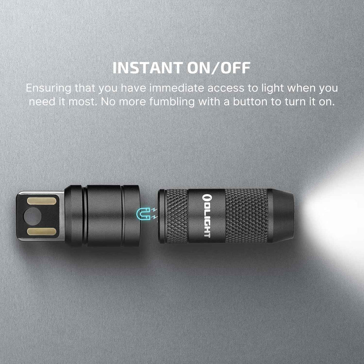 OLIGHT IMINI 2 EDC Rechargeable Keychain Flashlight, 50 Lumens Compact and Portable Mini LED Keyring Lights with Built-in Battery Ideal for Everyday Carry and Emergencies (Black)