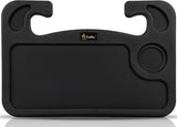 EcoNour 2 in 1 Car Steering Wheel Desk | Tray for Laptop Car Mount with Pen Holder | Desk Console for Car | Food Tray for Eating with Drinks Holder | Multipurpose Travel Car Accessories