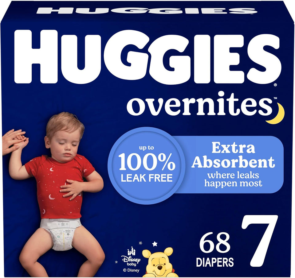 Huggies Overnites Size 5 Overnight Diapers, 50 Ct, 27+ lbs, Disney Designs
