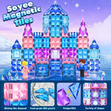 Magnetic Tiles 102pcs with 2 Stairs 2 Dolls Princess Castle Building Girls Toys Age 4-8 Magnetic Blocks Birthday Xmas Gifts for Girls Toys for 3, 8+ Year OldMagnetic Tiles 102pcs with 2 Stairs 2 Dolls Princess Castle Building Girls Toys