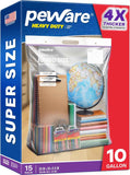 20 Gallon Heavy Duty Jumbo Storage Bags with Handle – 24" x 34" Resealable Zipper Top, Oversized Storage Solution for Clothes, Food, Pillow, Bedding, Household, BPA-Free, Pack of 5, 6 Mil Thick
