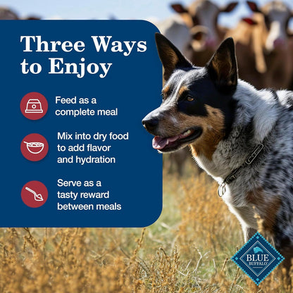 blue buffalo homestyle recipe adult wet dog food, chicken and beef dinner variety pack, 12.5-oz cans, 6 count, 3 of each