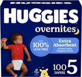 Huggies Overnites Size 5 Overnight Diapers, 50 Ct, 27+ lbs, Disney Designs