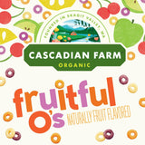 Cascadian Farm Organic Fruitful O's Cereal, Gluten Free, 10.2 oz, Whole Grain, Non-GMO, USDA Organic