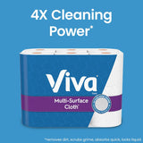 Viva Multi-Surface Cloth Paper Towels, Task Size, 12 Super Rolls (2 Packs of 6), 81 Sheets Per Roll for Kitchen and Bathroom Cleaning