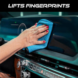 viking glass microfiber cleaning cloth 2 pack blue 16x16 inch for car and home