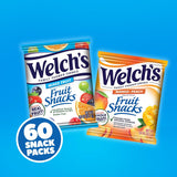 Welch's Gluten Free Mixed Fruit & Mango Peach Snack Packs, 60 x 0.8oz, Stocking Stuffers