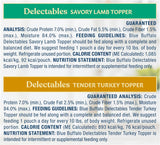Blue Buffalo Delectables Natural Wet Dog Food Topper Variety Pack, Lamb & Turkey Dinner, 3oz, 12-Pack, 6-Flavor Assortment